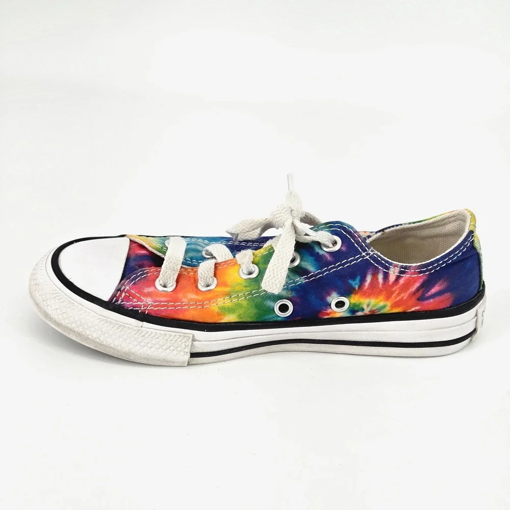 Converse Chuck Taylor All Star Low Tie Dye Rainbow Sneakers Shoes Youth Size 13